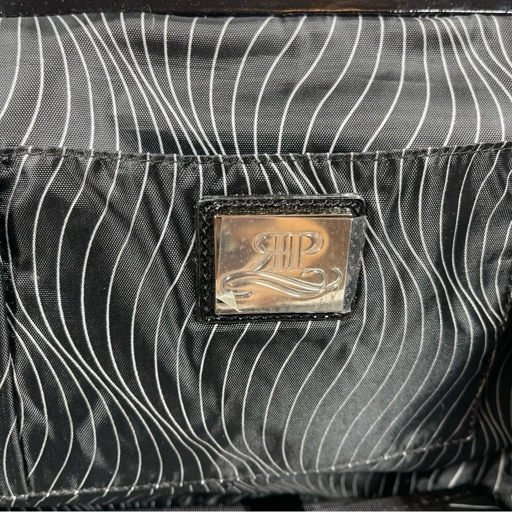 Rosie Pope Maternity Soft Black Leather Diaper Clutch - Picture 9 of 15